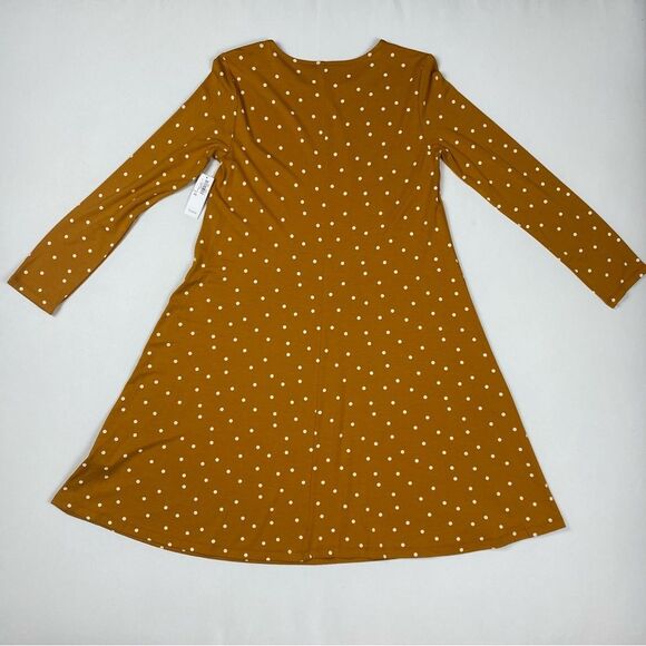 NWT Old Navy Long Sleeve Polka Dot Dress - Picture 2 of 5